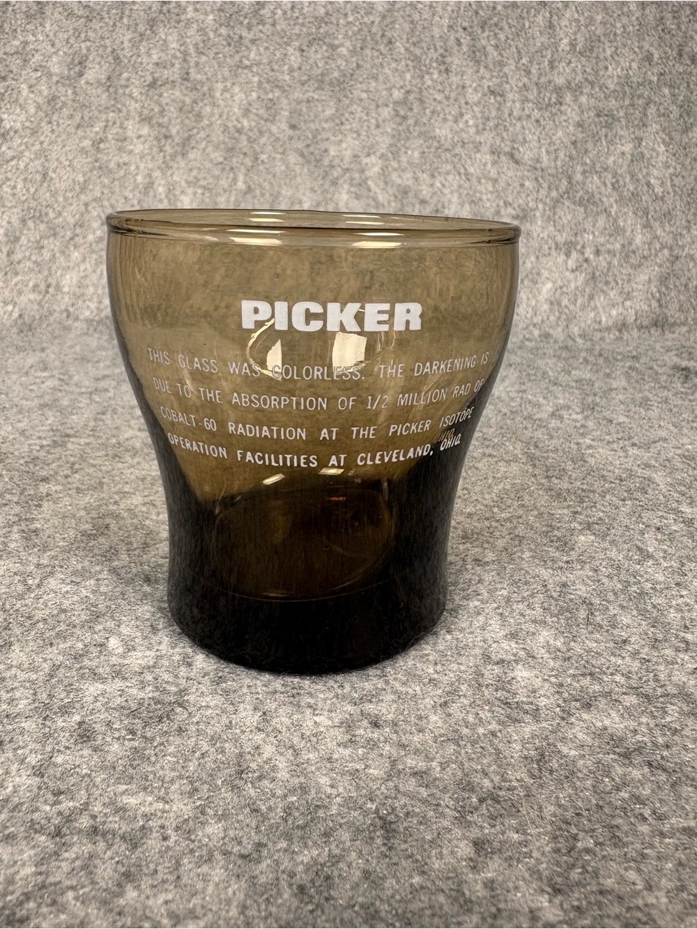 Vintage Picker Cobalt-60 Atomic Age Irradiated Glass Cleveland Ohio